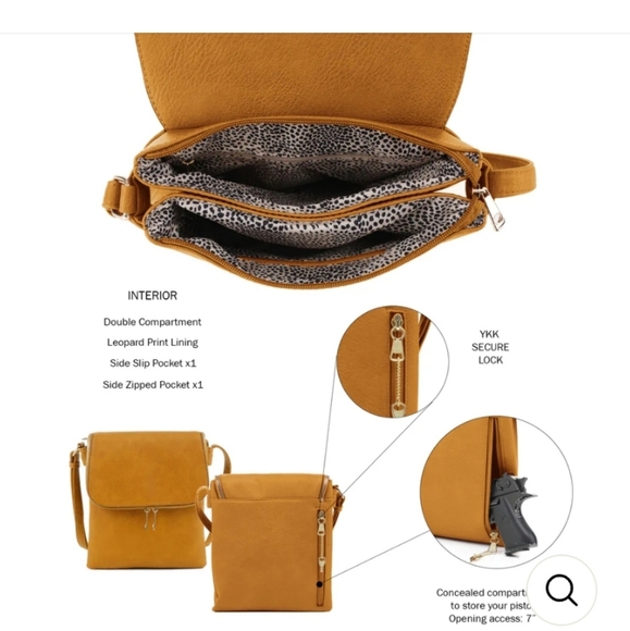 Concealed Carry Jessie James Cheyanne Crossbody with Lock and Key - Picture 9 of 10